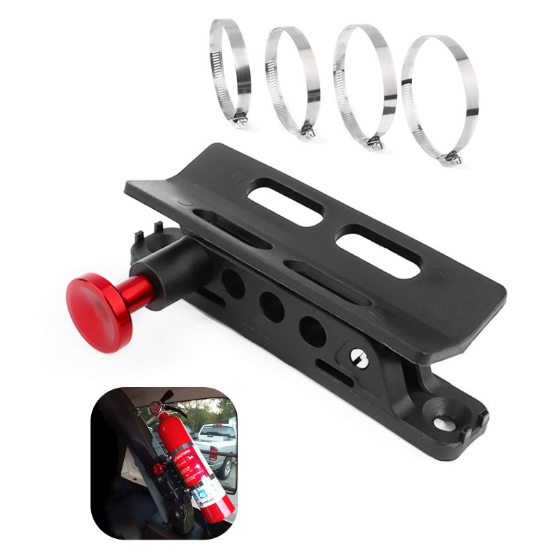 BarBaren Fire Extinguisher Mount Holder Adjustable For Jeep Wrangler TJ JK JKU JL UTVs Polaris RZR Ranger,Home,Boat - Image 1